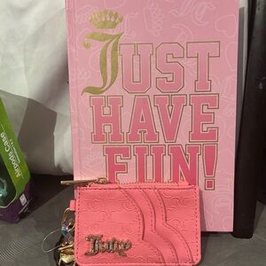 Juicy Couture Card Holder & Hard Cover Journal
